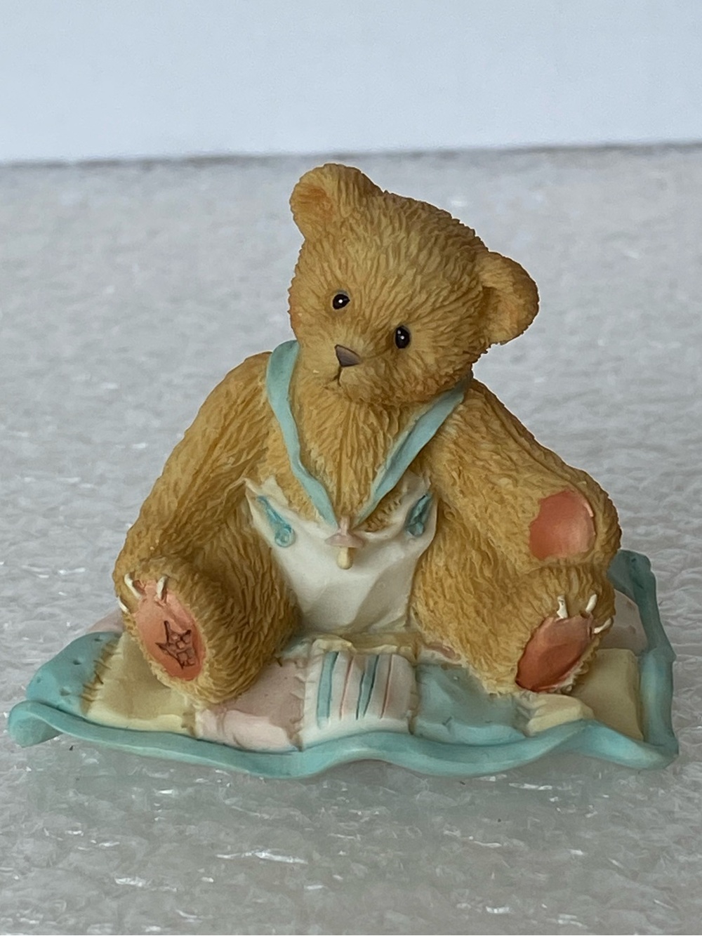 Enesco 1997 Cherished Teddies "A Gift To Behold" Baby Boy Bear Figurine #127922